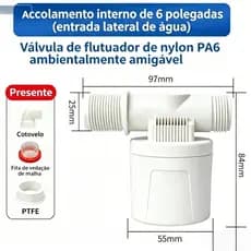 3/4” Válvula de Boia de Controle de Nível de água Totalmente Automática