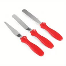 Kit 7 Espátulas Decorativas Profissional Para Bolo Cobertura Creme Recheio Chantily
