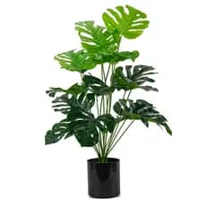 Palmeira Artificial 70cm Com 18 Folhas Planta Falsa Para Decoração De Casa