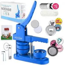 3 Kit Completo Máquina de Bottons 32/44/58mm com 100 Peças Cada – DIY Fácil e Divertido!