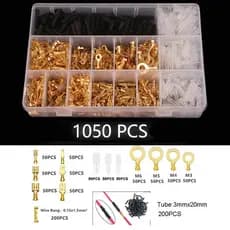 Kit 1050 Pcs Conectores De Fio Macho Fêmea Isolados 2.8/4.8/6.3mm Alta Qualidade