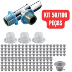 Kit 50/100 Vedante Silicone Torneira Universal Junta de Vedação Torneira