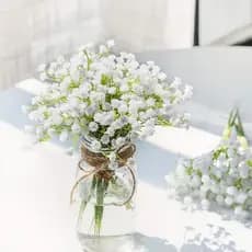 kit 5/10 Galho Gypsophila Artificial 62cm Branco - Decoração Casamentos e Festas