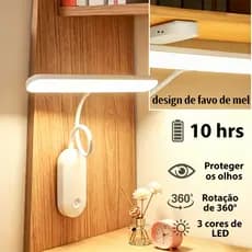 Luminária De Mesa Sem Fio Recarregável Toque Rotação 360° Para Leitura Estudo Livro，Super proteção para os olhos