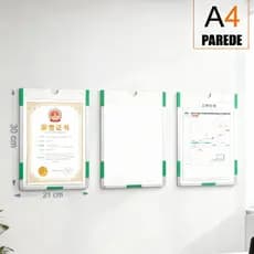 Placa de exibição acrílica A4 Aviso Folha de Aviso Papel Informações Organizador Etiqueta de Escritório