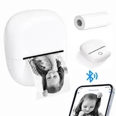 Impressora Térmica Portátil Sem Tinta Bluetooth Mini Impressora de Etiquetas Foto para Celular iOS Android