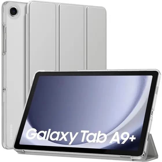 Capa Para Galaxy Tab A9 +/A9 Plus 11 Polegadas 2023 , Protetora Inteligente Com Suporte Fino Traseira Translúcida PC Ríg