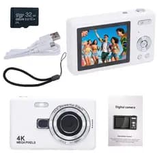 Câmera Digital HD CCD Com LCD De 2.4 " , 48 Mp , Cartão SD De 32 Gb E Anti-Vibração