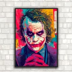 Quadro Decorativo Heróis e Vilões MDF 30X20
