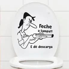 Adesivo Personalizado Decorativo Tampa Vaso Sanitário Engraçado Fácil Aplicação