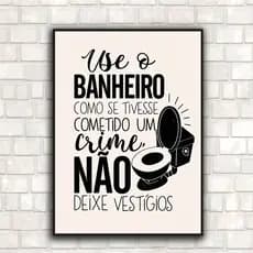 Quadros Decorativos Engraçados Para Banheiro 30x20 MDF