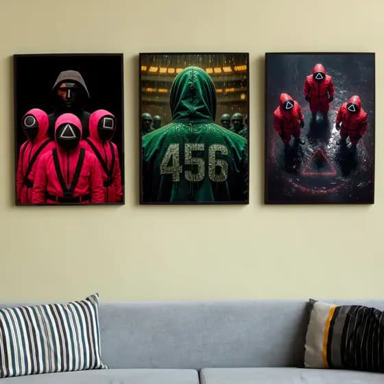 KIT 3 Quadros Decorativos Para Sala Filmes MDF 30X20