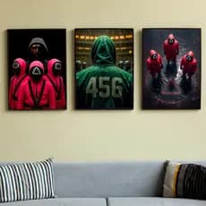 KIT 3 Quadros Decorativos Para Sala Filmes MDF 30X20
