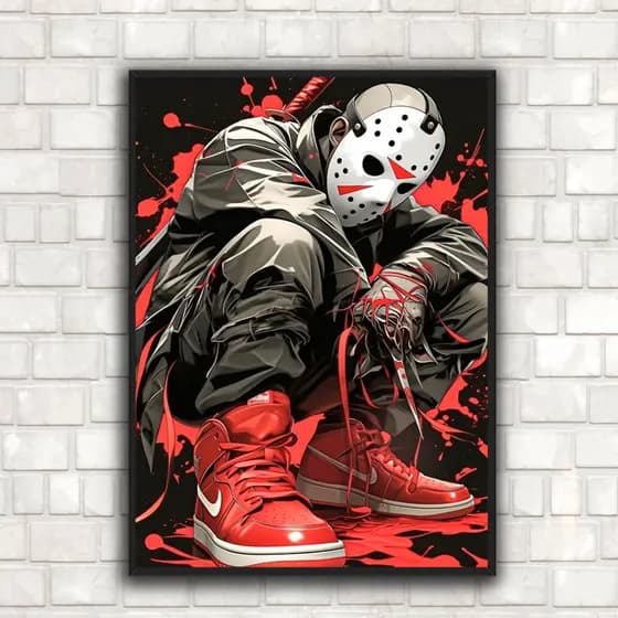 Quadro Decorativo Para Sala e Quarto Filmes Terror MDF 30X20