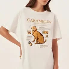 Camiseta Unissex Cachorro Caramelo Alta Qualidade