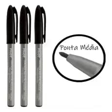 Caneta Permanente Preta Caneta Marcador Permanente Pilot C/3 Preto Marcador Industrial Marcador Plastico Vidro