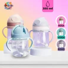 Copo Personalizado de Transição Infantil Menina Menino Baby 350ml Antivazamento