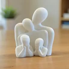 Escultura Laços Eternos - Decoração Para Sala em Linhas Minimalista