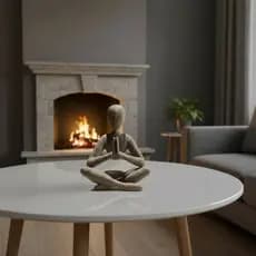 Estatueta Decorativa Meditação | Decoração Para Sala / Mesa Estilo Yoga