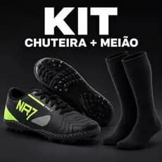 Kit Chuteira+Meião Premium Acabamento Confort Oferta Especial