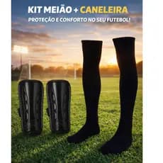 Kit Confortavél E Ideal Para Jogadores Caneleira+Meião Premium