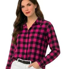 Camisa Feminina Xadrez Festa Junina São João Blusa Manga Longa Botão Look Quadrilha Lançamento