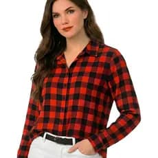 Blusa Feminina Camisa Xadrez Festa Junina São João Arraiá Manga Longa Várias Cores Envio Imediato
