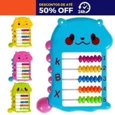 Contador Ábaco Aprendizado Infantil Dino Fun Mini 12 x 9 cm