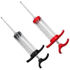 Seringa Culinária Injetora de Temperos Profissional Inox 30ml Para Carnes Frango Churrasco