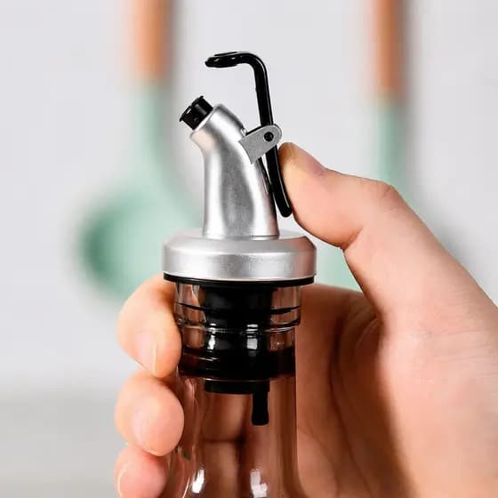 Bico dosador para óleo, tampas com abertura automática, funil para garrafas