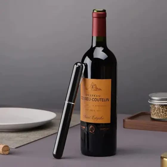 Saca-Rolhas Profissional Pneumático para Vinho – Corta Lacre  Design Moderno e Prático