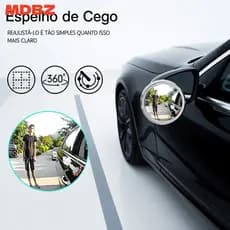 Kit 2 Espelhos Convexos Ponto Cego Retrovisor Ajuste 360° Universal para Carro