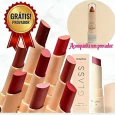 Kit com Provador: Batom Creamy Matte Glass Ruby Rose e Versão para Experimentar HB F567M