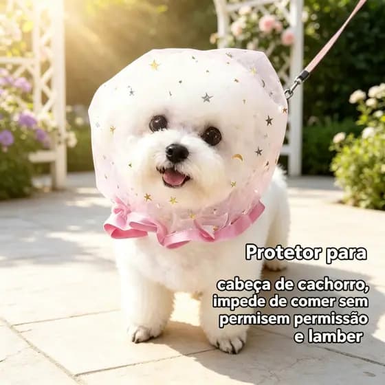 Capinha de Rede para Evitar Ingestão de Lixo – Para Cachorro e Gato, Véu Protetor sem Apertar