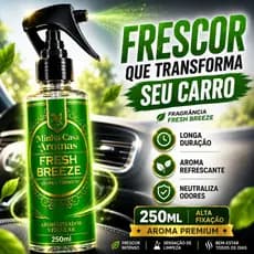 Cheirinho Para Carro 250ml Fresh Breeze Aromatizante Automotivo Premium Alta Fixação