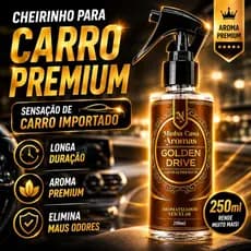 Cheirinho Para Carro Golden Drive 250ml Aroma Premium Aromatizante Automotivo
