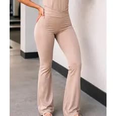 Calça Bailarina Feminina Fitness Cintura Alta Suplex Power