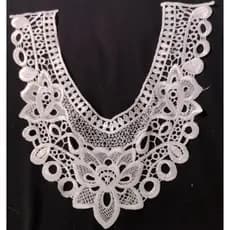 renda d e guipir branca para véu ,roupa artesanato aplique 3d