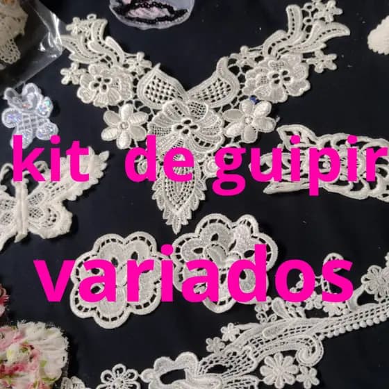 aplicação de Guipir  para  véu vestidos roupas renda kit
