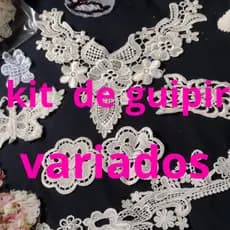 aplicação de Guipir  para  véu vestidos roupas renda kit