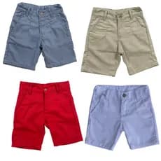 KIT 2 Shorts linho infantil menino Juvenil social bolso embutido bêbe