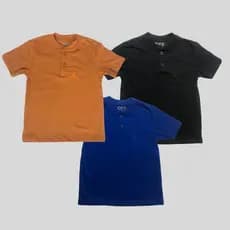 Camisa Gola padre infantil menino 100% Algodão