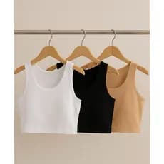 KIT 2  Top  Blusinha Cropped Regata Academia  Dia Dia Moda Verão -  SUPLEX  PREMIUM