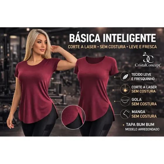 Kit 2 Blusas de Academia Tapa Bumbum Longline Fitness Sobre Legging
