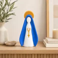 Imagem Nossa Senhora Decorativa Minimalista Enfeite Religioso Católico Presente Altar Sala Nicho