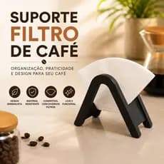 Suporte Filtro de Café Cantinho do Café Organizador Porta Filtro Bancada Cozinha Minimalista