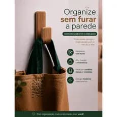 Gancho de Parede Adesivo Canelado Kit Porta Toalha Bolsa Casaco Sem Furar Organizador