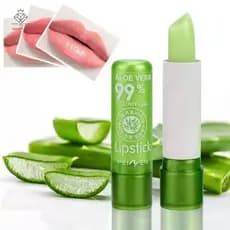Batom de Aloe Vera bálsamo labial que muda de cor, reparação hidratante à prova d'água Anti-secagem mudança de temperatu