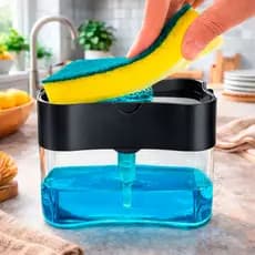 Dispenser de Detergente Sabão Líquido Esponja Porta Sabão Envio Imediato