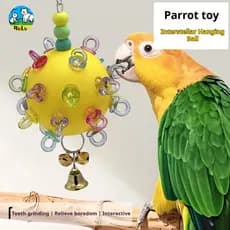 Brinquedo para Papagaios Antitédio Esfera Espacial Atóxico para Periquito, Calopsita, Arara
